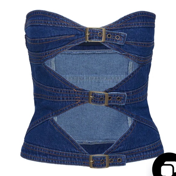Lioness BUCKLE CORSET - DARK DENIM - Picture 6 of 6